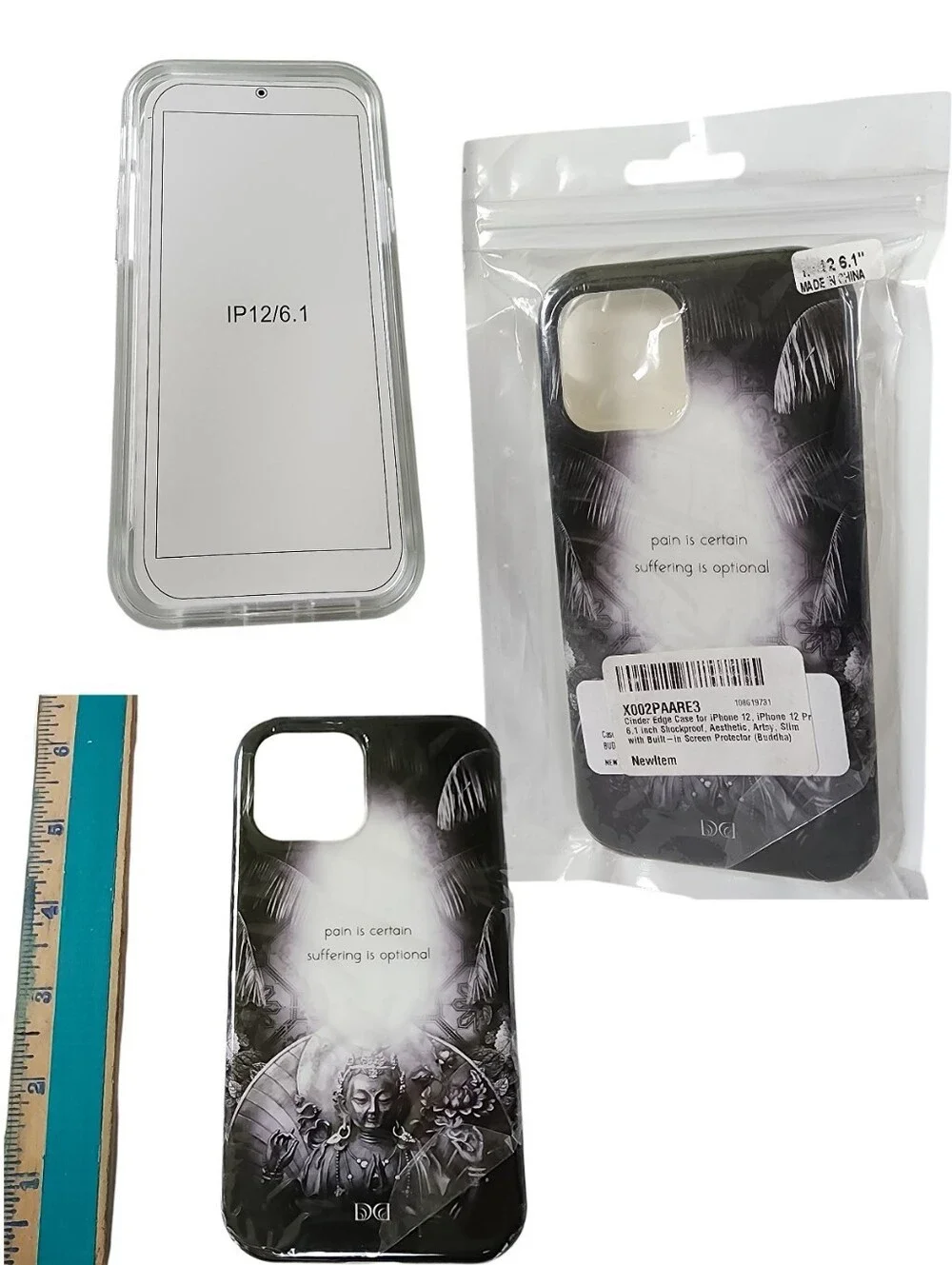 Buddha Buddhism Black & White Case For iPhone 12 & 12 Pro